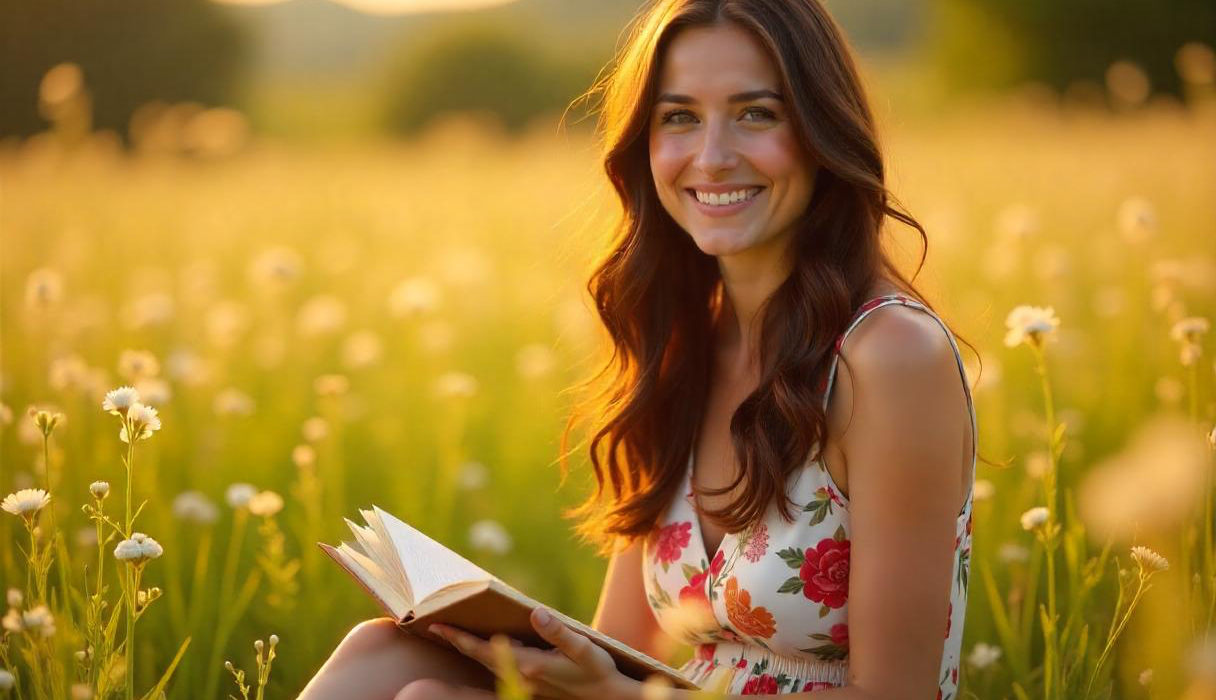 Primavera,donna,libro